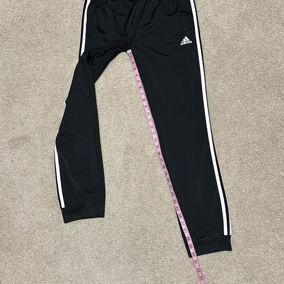 Adidas black & white 3 stripe track suit M/L - Picture 12 of 15